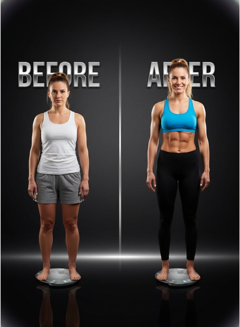 ميزان رقمي ذكي بسطح زجاج مقوّى 2011 A1 ، شاشة LCD مضيئة، دقة عالية 180 كجم/396 lbs، تغيير وحدات القياس kg/lb، تشغيل Step-On، إيقاف تلقائي، قواعد - Image 4